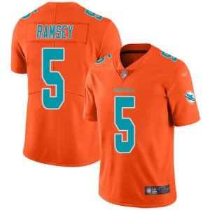 Exquisite Dolphins #5 Jalen Ramsey Orange Youth Stitched NFL Limited Inverted Legend Jersey