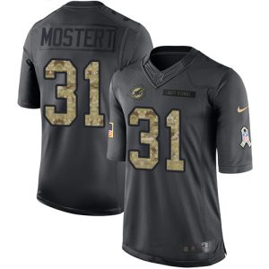 Superb Dolphins #31 Raheem Mostert Black Youth Stitched NFL Limited 2016 Salute to Service Jersey