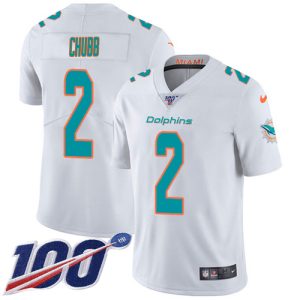 Marvelous Dolphins #2 Bradley Chubb White Youth Stitched NFL 100th Season Vapor Limited Jersey