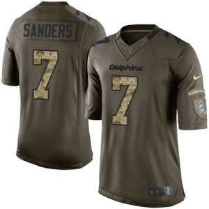 Superb Dolphins #7 Jason Sanders Green Youth Stitched NFL Limited 2015 Salute to Service Jersey