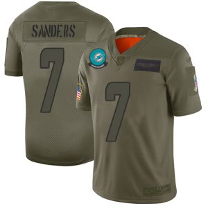 Outstanding Dolphins #7 Jason Sanders Camo Youth Stitched NFL Limited 2019 Salute To Service Jersey