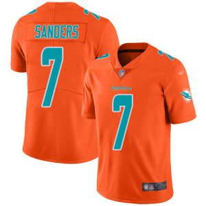 High quality Dolphins #7 Jason Sanders Orange Youth Stitched NFL Limited Inverted Legend Jersey