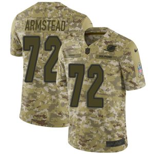 Marvelous Dolphins #72 Terron Armstead Camo Youth Stitched NFL Limited 2018 Salute To Service Jersey