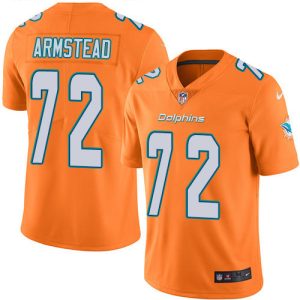 Superior Dolphins #72 Terron Armstead Orange Youth Stitched NFL Limited Rush Jersey