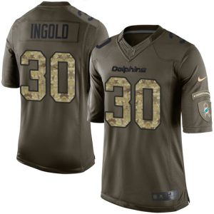 Exceptional Dolphins #30 Alec Ingold Green Youth Stitched NFL Limited 2015 Salute to Service Jersey