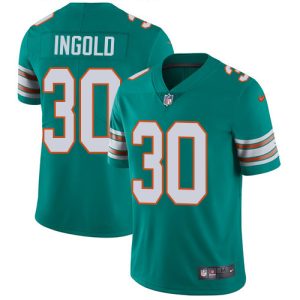 High quality Dolphins #30 Alec Ingold Aqua Green Alternate Youth Stitched NFL Vapor Untouchable Limited Jersey