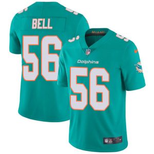 Superior Dolphins #56 Quinton Bell Aqua Green Team Color Youth Stitched NFL Vapor Untouchable Limited Jersey