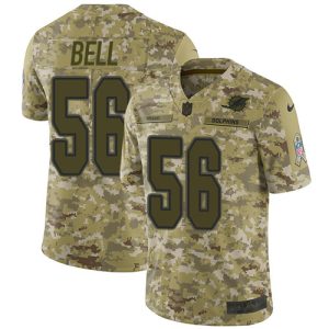 Outstanding Dolphins #56 Quinton Bell Camo Youth Stitched NFL Limited 2018 Salute To Service Jersey