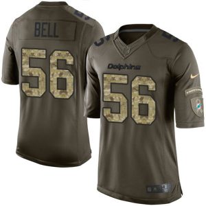 Superb Dolphins #56 Quinton Bell Green Youth Stitched NFL Limited 2015 Salute to Service Jersey