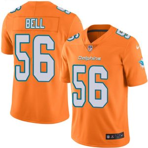 Marvelous Dolphins #56 Quinton Bell Orange Youth Stitched NFL Limited Rush Jersey