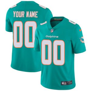Exquisite Miami Dolphins Customized Aqua Green Team Color Stitched Vapor Untouchable Limited Youth NFL Jersey