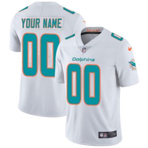 Finest Miami Dolphins Customized White Stitched Vapor Untouchable Limited Youth NFL Jersey