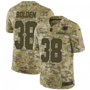 High quality Dolphins #38 Brandon Bolden Camo Men's Stitched NFL Limited 2018 Salute To Service Jersey