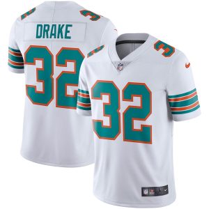 Gorgeous Dolphins #32 Kenyan Drake White Men's Alternate Stitched NFL Vapor Untouchable Limited Jersey