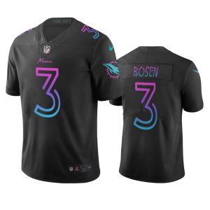 Outstanding Miami Dolphins #3 Josh Rosen Black Vapor Limited City Edition NFL Jersey