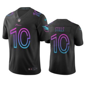 High quality Miami Dolphins #10 Kenny Stills Black Vapor Limited City Edition NFL Jersey