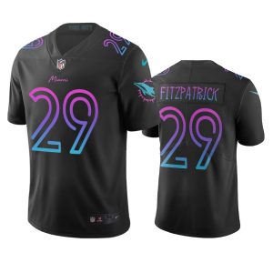Outstanding Miami Dolphins #29 Minkah Fitzpatrick Black Vapor Limited City Edition NFL Jersey