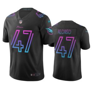 Superior Miami Dolphins #47 Kiko Alonso Black Vapor Limited City Edition NFL Jersey