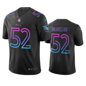 Finest Miami Dolphins #52 Raekwon Mcmillan Black Vapor Limited City Edition NFL Jersey