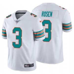 Gorgeous Dolphins #3 Josh Rosen White Alternate Men's Stitched NFL 100th Season Vapor Untouchable Limited Jersey