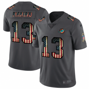 Gorgeous Dolphins #13 Dan Marino 2018 Salute To Service Retro USA Flag Limited NFL Jersey