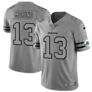 Superior Miami Dolphins #13 Dan Marino Men's Gray Gridiron II Vapor Untouchable Limited NFL Jersey