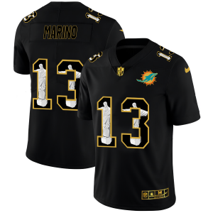 Superior Miami Dolphins #13 Dan Marino Men's Carbon Black Vapor Cristo Redentor Limited NFL Jersey