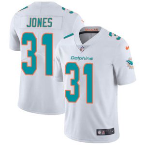 Outstanding Dolphins #31 Byron Jones White Men's Stitched NFL Vapor Untouchable Limited Jersey