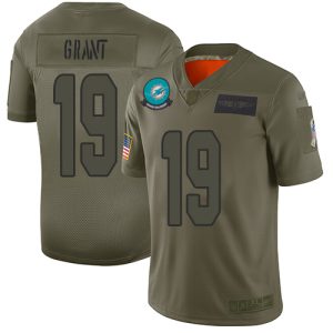 High quality Dolphins #19 Jakeem Grant Camo Men's Stitched NFL Limited 2019 Salute To Service Jersey