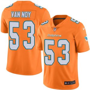 Exceptional Dolphins #53 Kyle Van Noy Orange Men's Stitched NFL Limited Rush Jersey