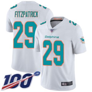 Marvelous Dolphins #29 Minkah Fitzpatrick White Men's Stitched NFL 100th Season Vapor Limited Jersey