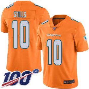 Exceptional Dolphins #10 Kenny Stills Orange Men's Stitched NFL Limited Rush 100th Season Jersey