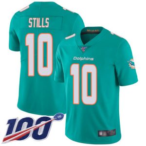 Exceptional Dolphins #10 Kenny Stills Aqua Green Team Color Men's Stitched NFL 100th Season Vapor Limited Jersey