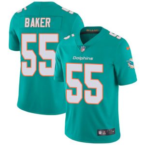 Gorgeous Dolphins #55 Jerome Baker Aqua Green Team Color Men's Stitched NFL Vapor Untouchable Limited Jersey