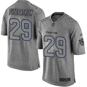 Premium Dolphins #29 Minkah Fitzpatrick Gray Men's Stitched NFL Limited Gridiron Gray Jersey