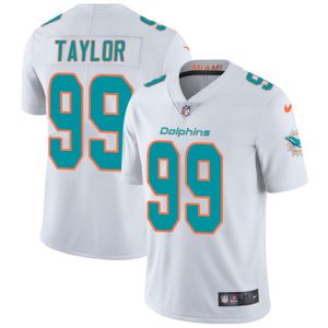 Finest Dolphins #99 Jason Taylor White Men's Stitched NFL Vapor Untouchable Limited Jersey