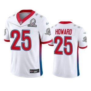 Gorgeous Dolphins #25 Xavien Howard Men's NFL 2022 AFC Pro Bowl Game Jersey White