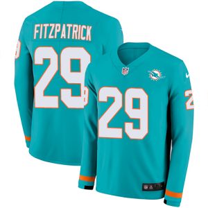 Gorgeous Dolphins #29 Minkah Fitzpatrick Aqua Green Team Color Men's Stitched NFL Limited Therma Long Sleeve Jersey