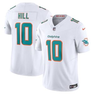Outstanding Miami Dolphins #10 Tyreek Hill Men's White Vapor F.U.S.E. Limited Jersey