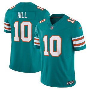 Exceptional Miami Dolphins #10 Ttyreek Hill Men's Aqua Vapor F.U.S.E. Limited Jersey
