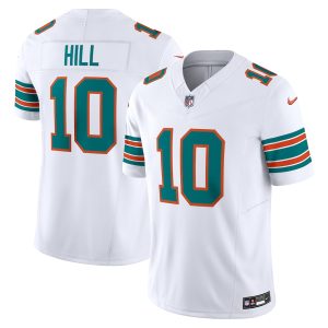 High quality Miami Dolphins #10 Ttyreek Hill Men's White Vapor F.U.S.E. Limited Jersey
