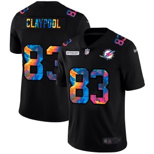 Superior Miami Dolphins #83 Chase Claypool Men's Multi-Color Black 2020 NFL Crucial Catch Vapor Untouchable Limited Jersey