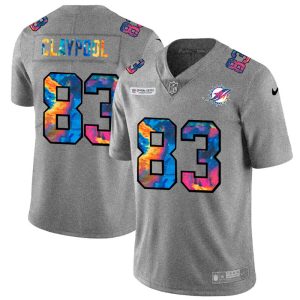 Superb Miami Dolphins #83 Chase Claypool Men's Multi-Color 2020 NFL Crucial Catch NFL Jersey Greyheather
