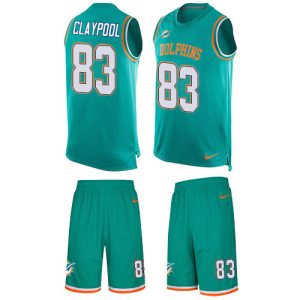 Exceptional Dolphins #83 Chase Claypool Aqua Green Team Color Men's Stitched NFL Limited Tank Top Suit Jersey