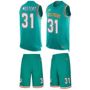 Exceptional Dolphins #31 Raheem Mostert Aqua Green Team Color Men's Stitched NFL Limited Tank Top Suit Jersey