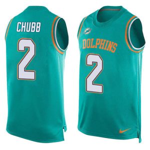 Outstanding Dolphins #2 Bradley Chubb Aqua Green Team Color Men's Stitched NFL Limited Tank Top Jersey