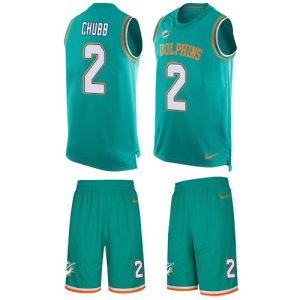 High quality Dolphins #2 Bradley Chubb Aqua Green Team Color Men's Stitched NFL Limited Tank Top Suit Jersey
