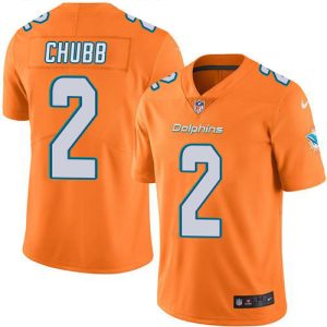 Exceptional Dolphins #2 Bradley Chubb Orange Men's Stitched NFL Limited Rush Jersey