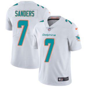 Gorgeous Dolphins #7 Jason Sanders White Men's Stitched NFL Vapor Untouchable Limited Jersey
