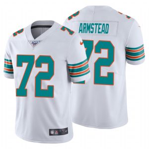 Exquisite Dolphins #72 Terron Armstead White Alternate Men's Stitched NFL 100th Season Vapor Untouchable Limited Jersey